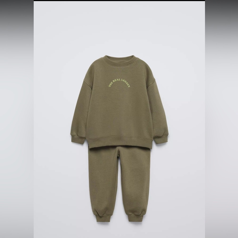 Zara Kids Olive Matching Set size 3T